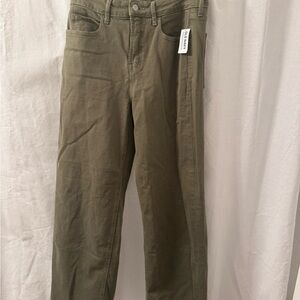 NWT Olive Green Straight-Leg Pants